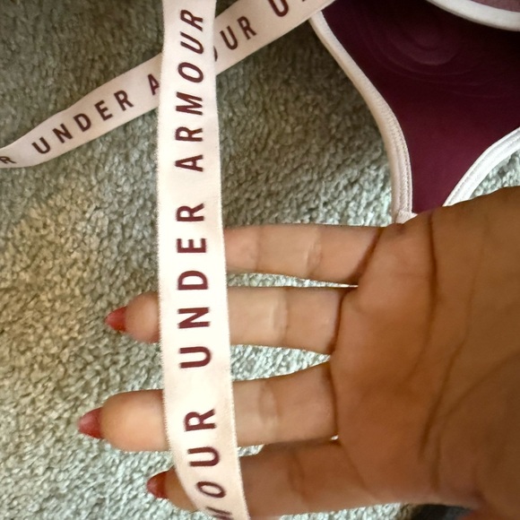Under Armour Women's Burgundy Sports Bra - Picture 5 of 6
